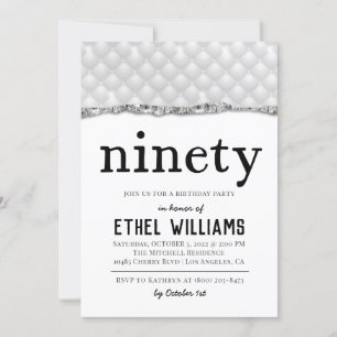 Ninety Diamond Birthday Invitation