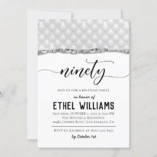 Ninety Diamond Birthday Invitation