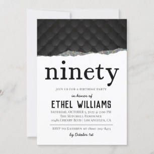 Ninety Diamond Birthday Invitation