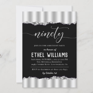 Ninety Diamond Birthday Invitation