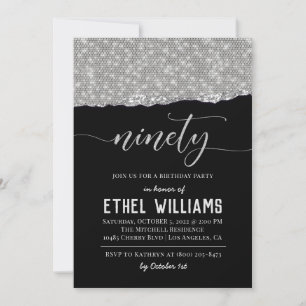 Ninety Diamond Birthday Invitation