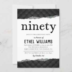Ninety Diamond Birthday Invitation