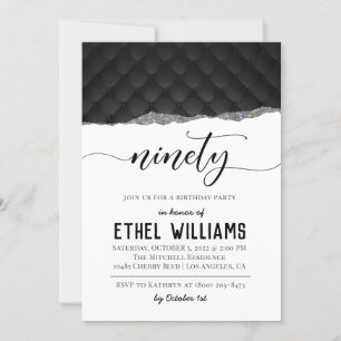 Ninety Diamond Birthday Invitation