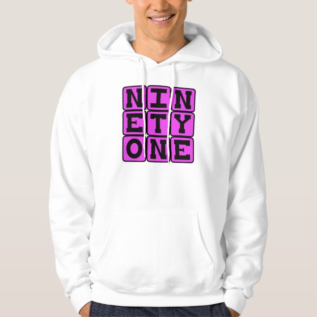 Ninety One, Number 91 Hoodie (Front)