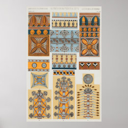 Nineveh and Persia Vintage Ornaments by Owen Jones Poster