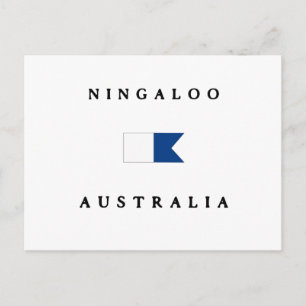 Ningaloo Australia Alpha Dive Flag Postcard