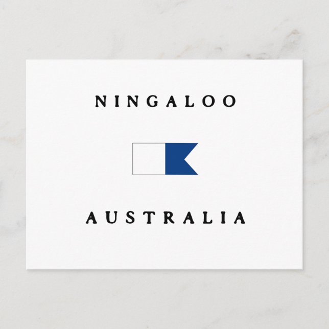Ningaloo Australia Alpha Dive Flag Postcard (Front)