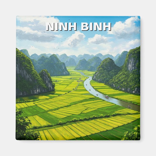 Ninh Binh Vietnam Travel Magnet (Front)
