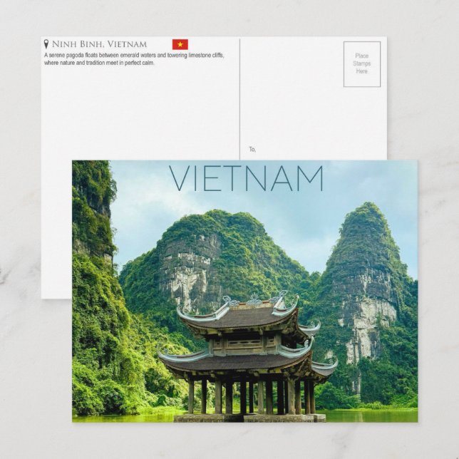 Ninh Binh, Vietnam Travel Postcard (Front/Back)