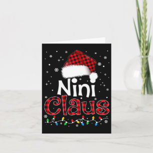 Nini Claus Funny Santa Claus Matching Family Pajam Card