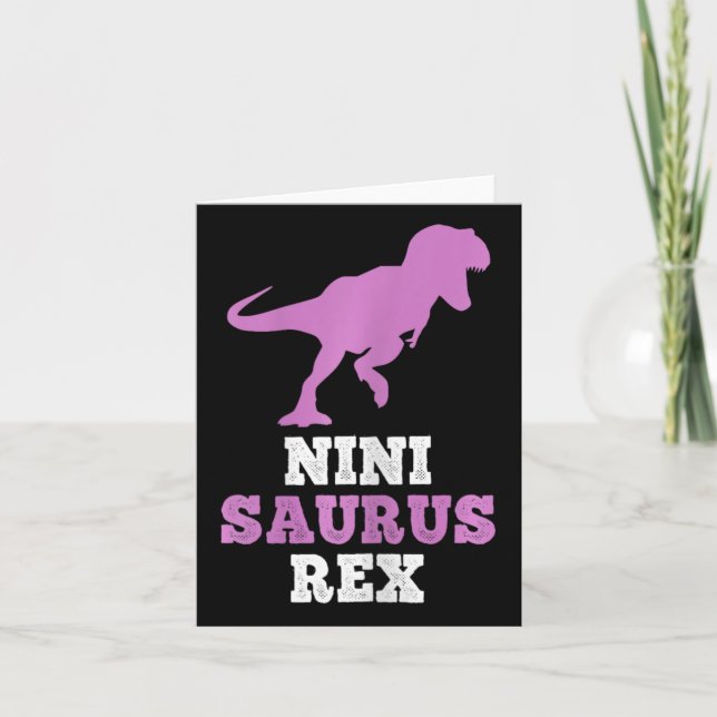 Nini-saurus Rex Dino Dinosaur Ninisaurus Funny  Card (Front)