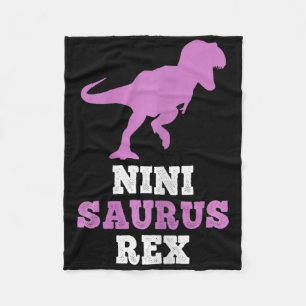 Nini-saurus Rex Dino Dinosaur Ninisaurus Funny  Fleece Blanket