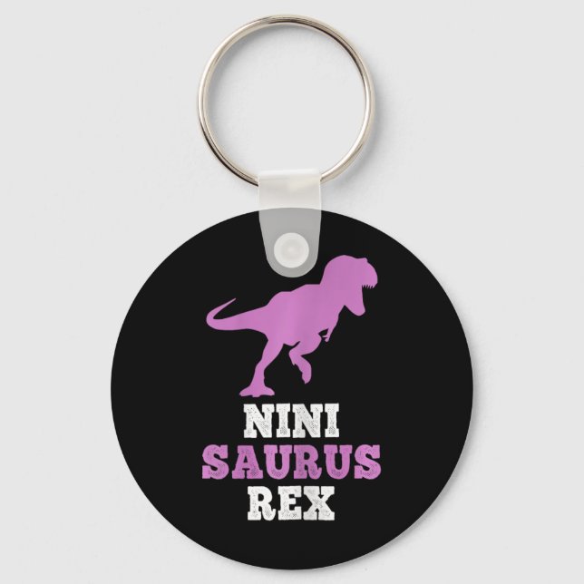 Nini-saurus Rex Dino Dinosaur Ninisaurus Funny  Key Ring (Front)