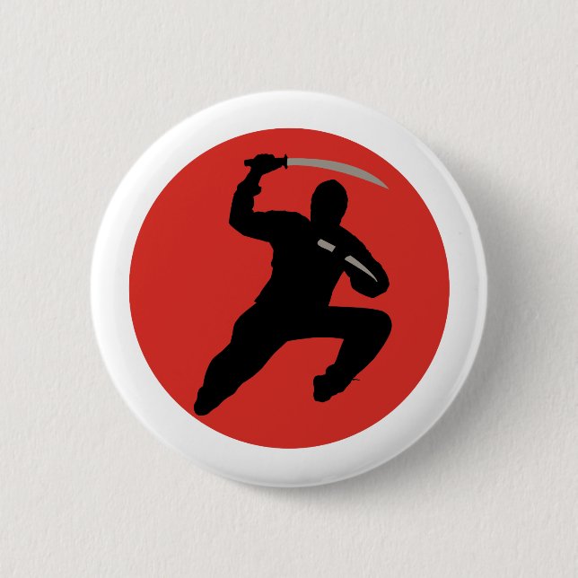 Ninja 6 Cm Round Badge (Front)