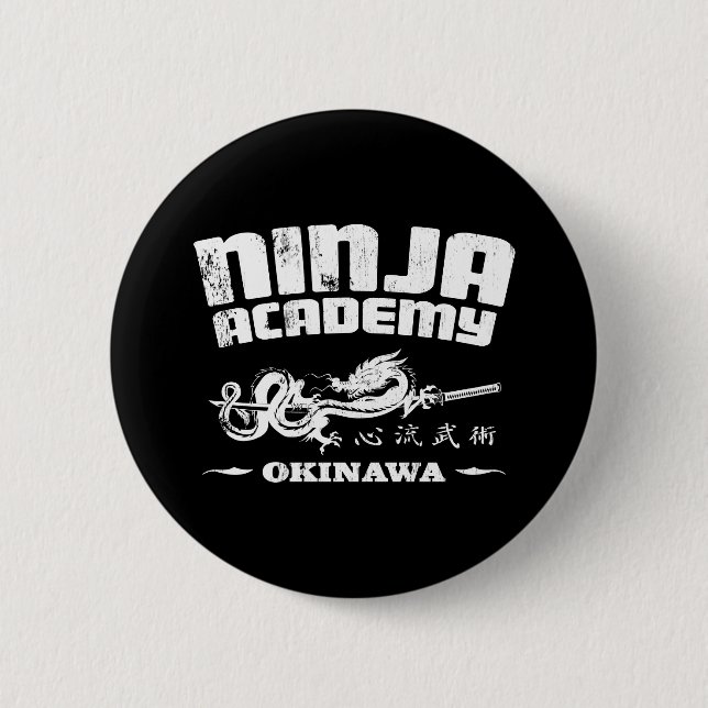 Ninja Academy Okinawa Kill Bill 6 Cm Round Badge (Front)