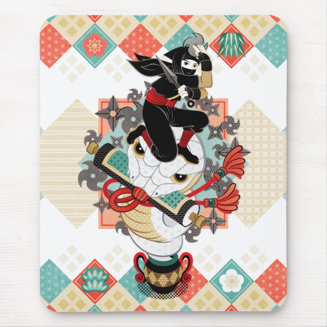 Ninja and Snake 2019 (remake) / Ninja and snake 20 Mouse Pad (Front)