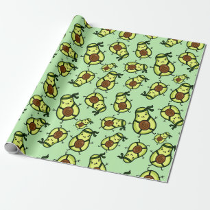Ninja Avocado Wrapping Paper