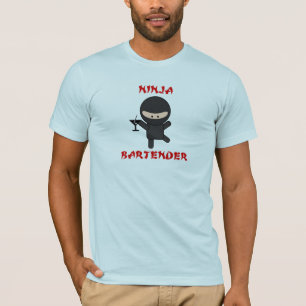 Ninja Bartender Holding Martini T-Shirt
