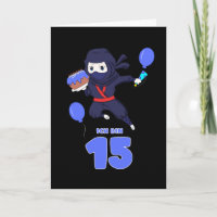 NINJA BIRTHDAY 15 15th Birthday Boy Comic Lover