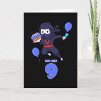 NINJA BIRTHDAY 9 9th Birthday Boy Comic Lover