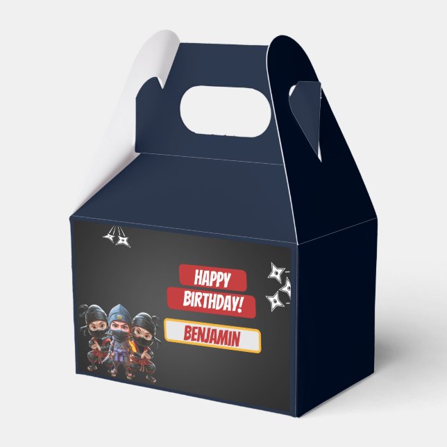 Ninja Birthday Favour Box (Front Side)