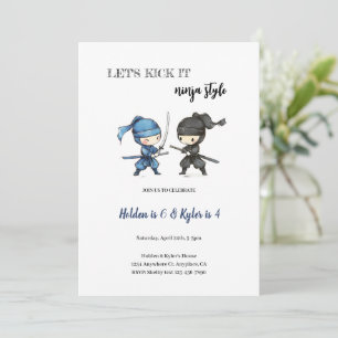 ninja birthday invitation