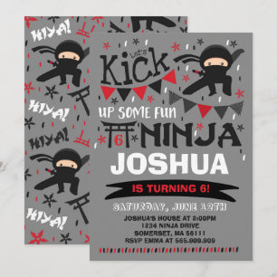Ninja Birthday Invitation Karate Birthday Party
