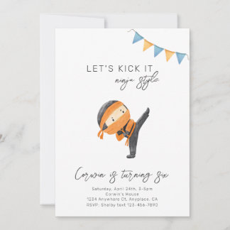 Ninja Birthday Invitation | Ninja Party Invitation