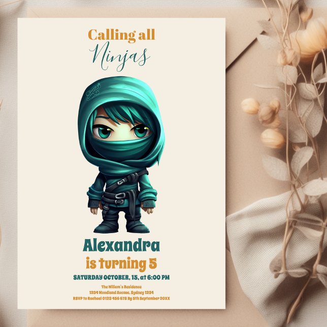 Ninja Birthday Karate Party Invitation (Creator Uploaded)