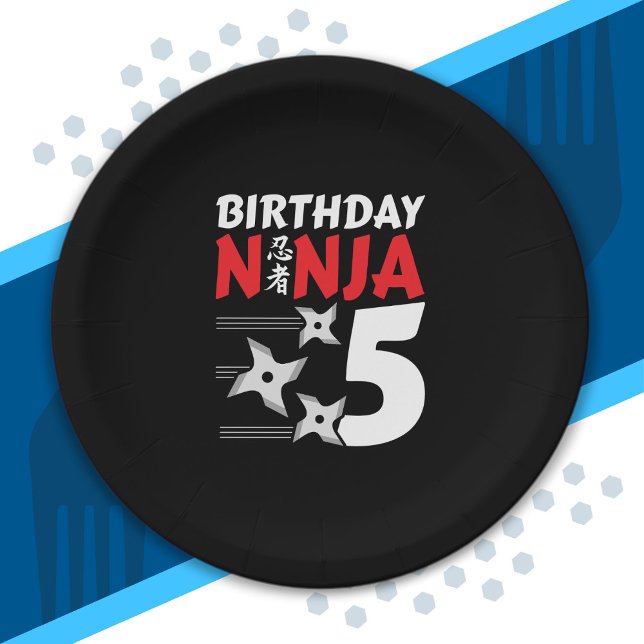 Ninja Birthday Party - Birthday Ninja 5 Paper Plate (Creator Uploaded)