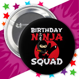 Ninja Birthday Party Theme Birthday Ninja Squad 6 Cm Round Badge