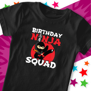 Ninja Birthday Party Theme Birthday Ninja Squad T-Shirt