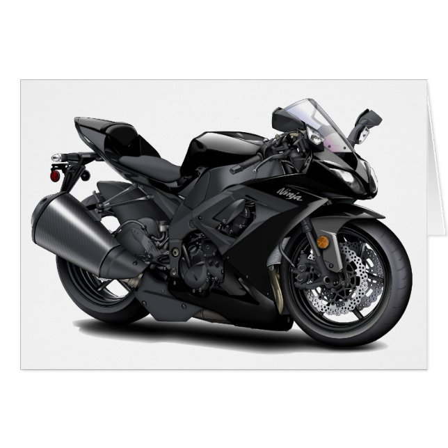 Ninja Black Bike (Front Horizontal)