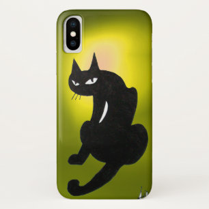 NINJA BLACK CAT Bright Yellow Case-Mate iPhone Case