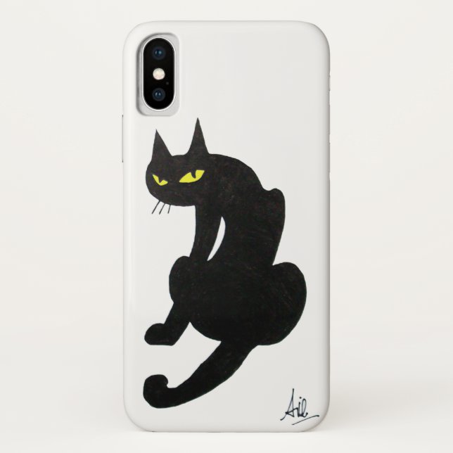 NINJA BLACK CAT White Case-Mate iPhone Case (Back)