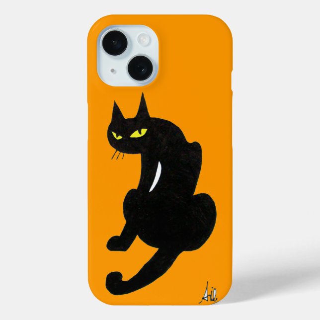 NINJA BLACK CAT Yellow Case-Mate iPhone Case (Back)