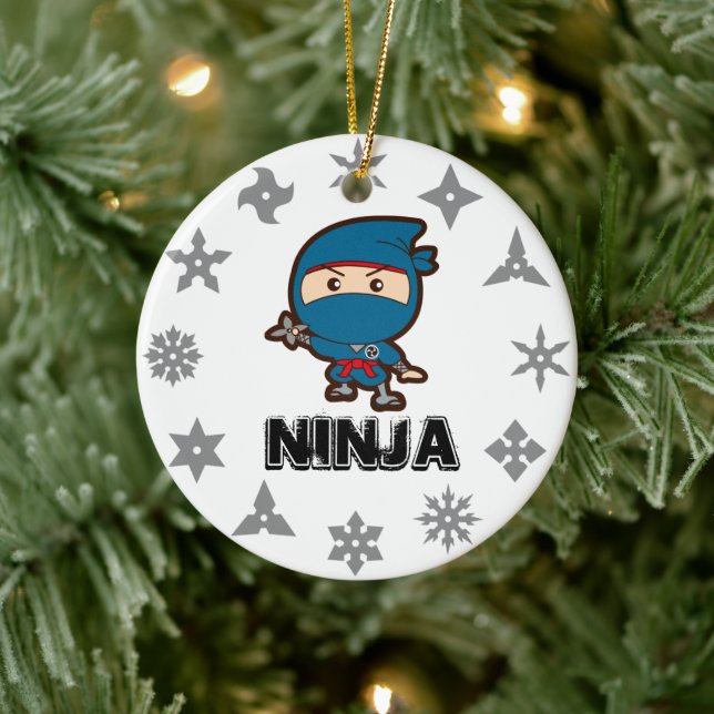 Ninja Boy Ceramic Tree Decoration (Tree)