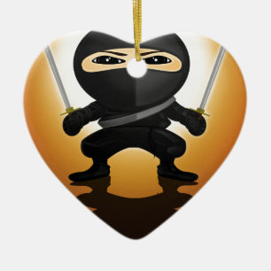 Ninja Boy Ceramic Tree Decoration