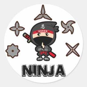 Ninja Boy Classic Round Sticker