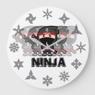 Ninja Boy Large Clock