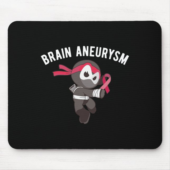 Ninja Brain Aneurysm Awareness Martial Arts Ninjut Mouse Pad (Front)