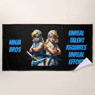 Ninja Bros Unreal Effort Beach Towel