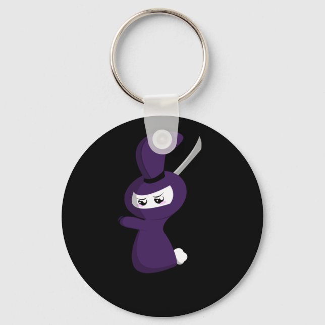 Ninja Bunny Key Ring (Front)