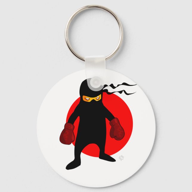 Ninja by Chillee Wilson Key Ring (Front)