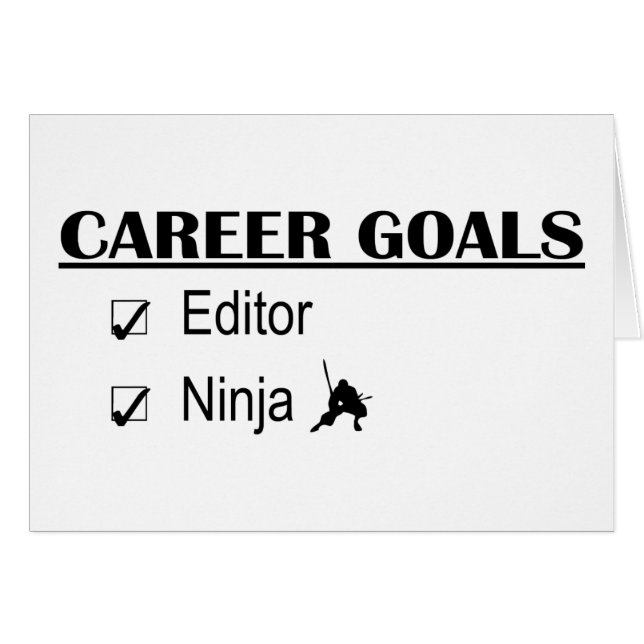 Ninja Career Goals - Editor (Front Horizontal)