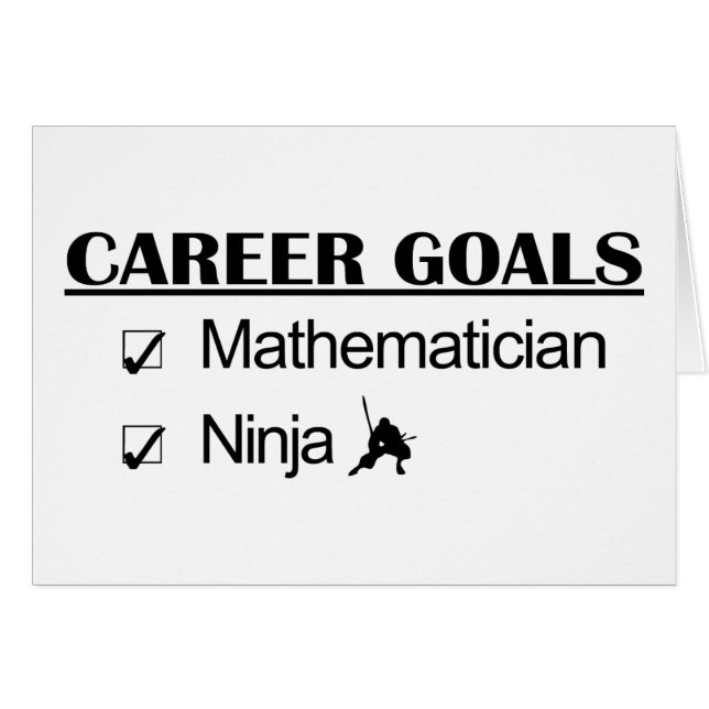 Ninja Career Goals - Mathematician (Front Horizontal)
