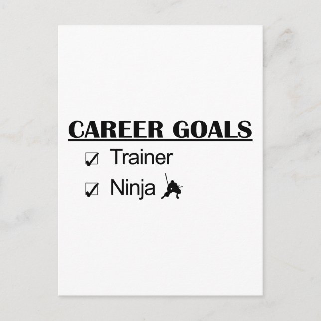 Ninja Career Goals - Trainer Postcard (Front)