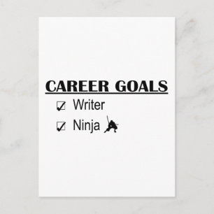 Ninja Career Goals - Writer Postcard