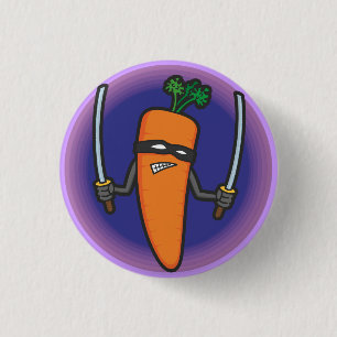 Ninja Carrot 3 Cm Round Badge