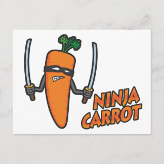 Ninja Carrot Postcard
